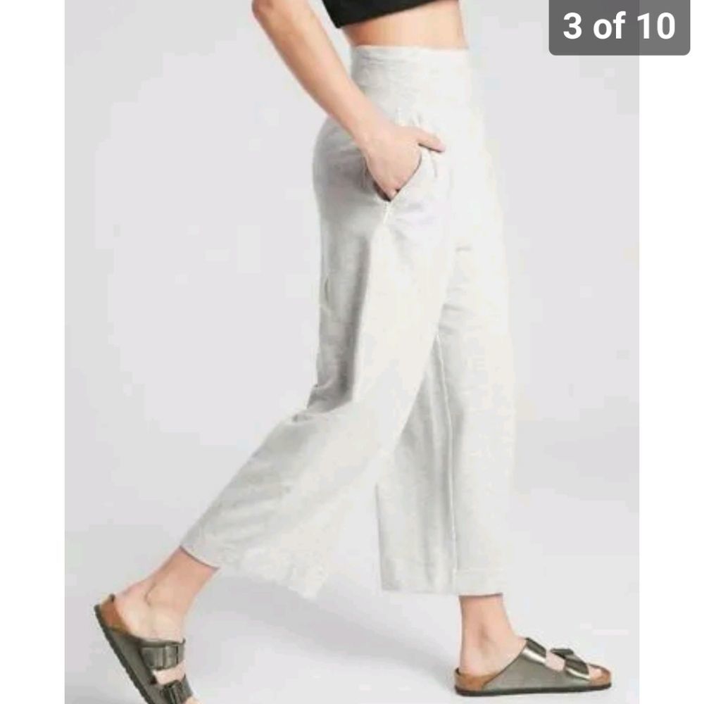 Athleta free flow clotted pant heather gray sz MP